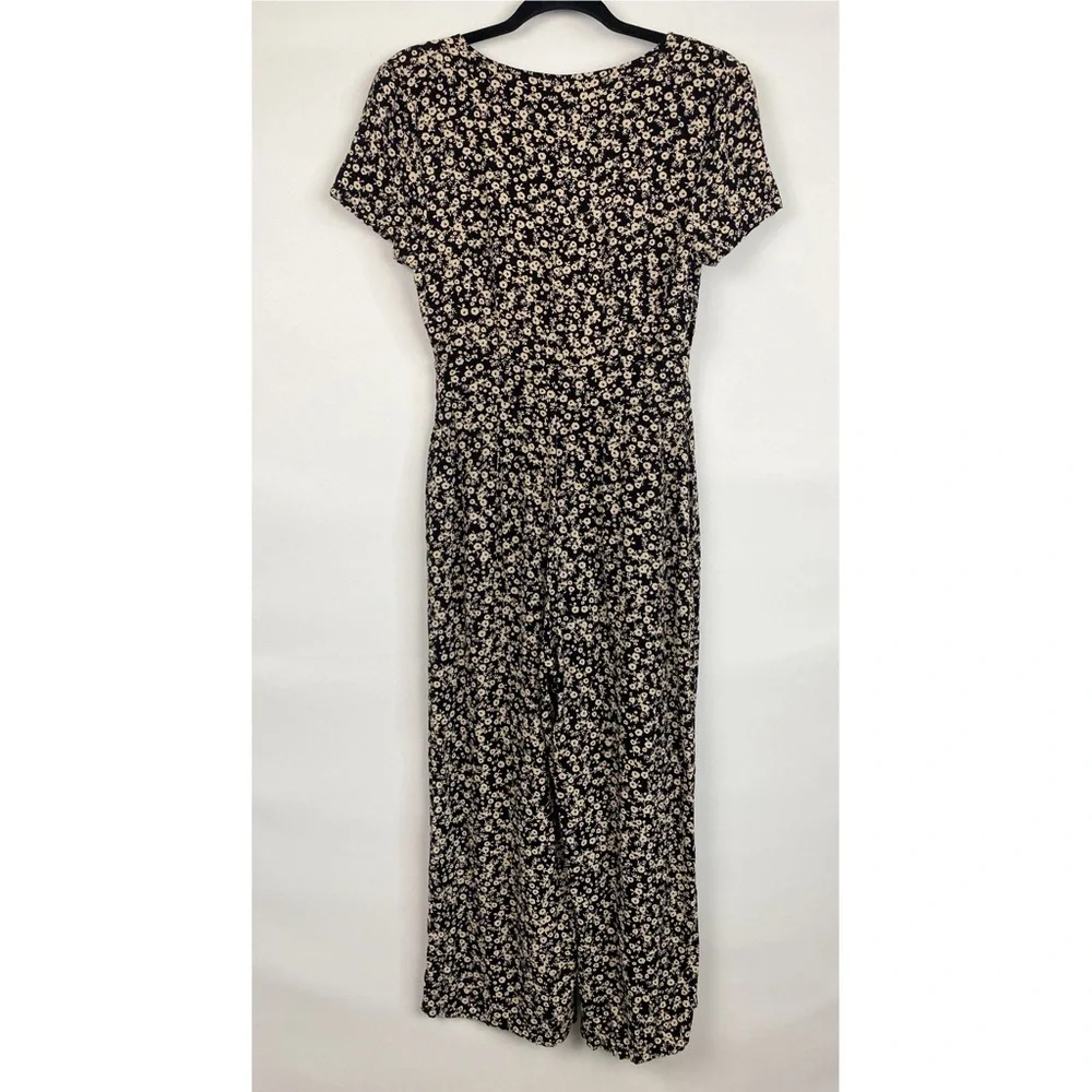 Free People Floral Jumpsuit 2 Black‎ Whimsigoth Ditsy Wide Leg Fairy Grunge